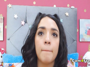 Sexy Hot Brunette With Pretty Face Fingering