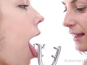 Lesbian Girlfriends Try Anal Gaping